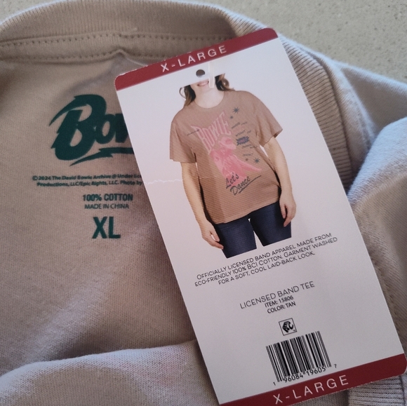 David Bowie Size XL Cotton Tee Lets Dance - Picture 3 of 3